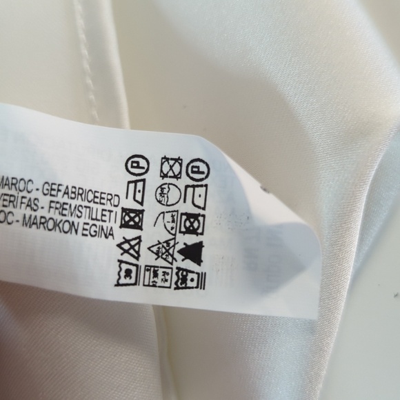 NEW Zara Satin Mini Dress White M wedding party cocktail preppy sexy victorian - Picture 9 of 9